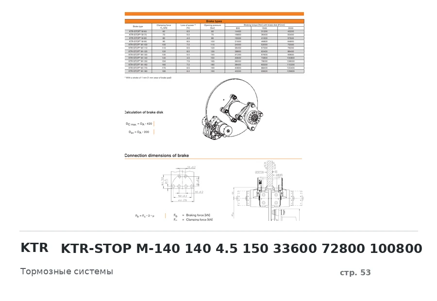 KTR KTR-STOP M-140 140 4.5 150 33600 72800 100800