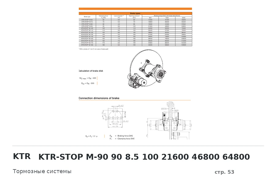 KTR KTR-STOP M-90 90 8.5 100 21600 46800 64800