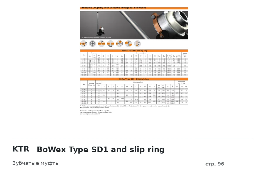 KTR BoWex Type SD1 and slip ring