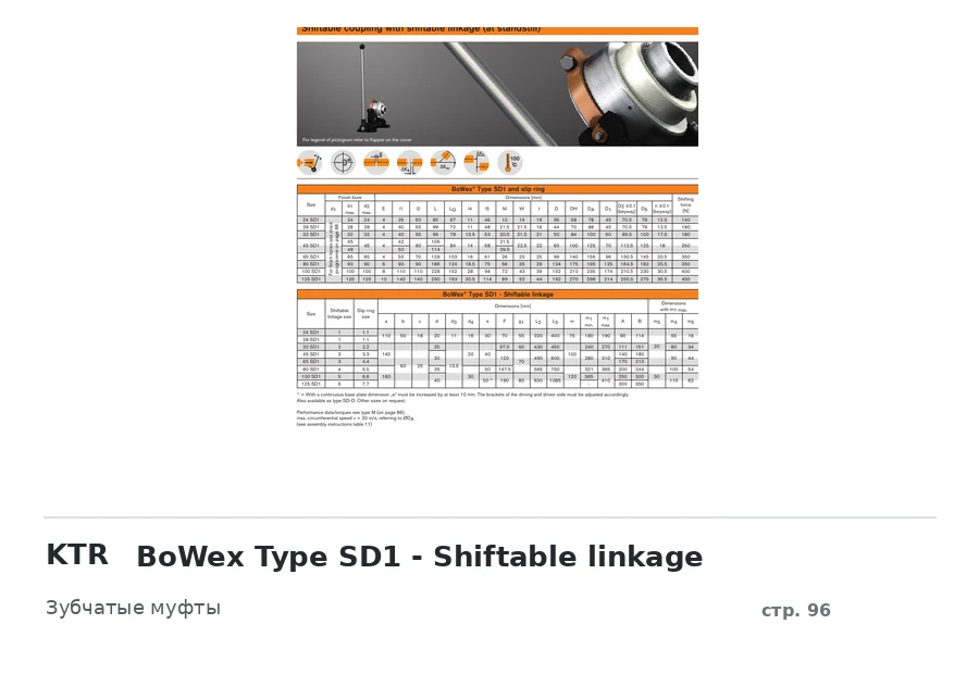 KTR BoWex Type SD1 - Shiftable linkage
