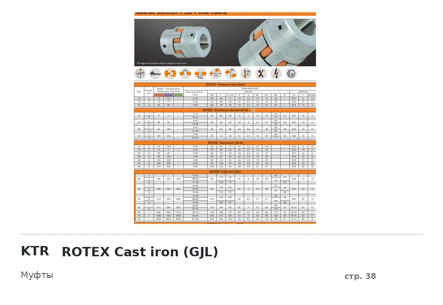 KTR ROTEX Cast iron (GJL)