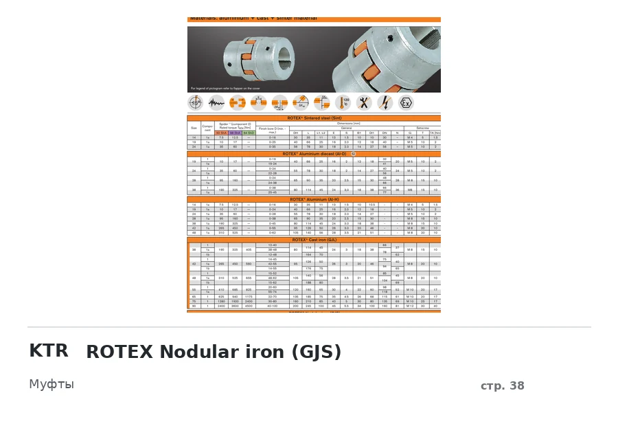 KTR ROTEX Nodular iron (GJS)