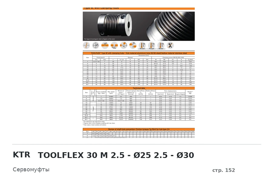 KTR TOOLFLEX 30 M 2.5 - Ø25 2.5 - Ø30