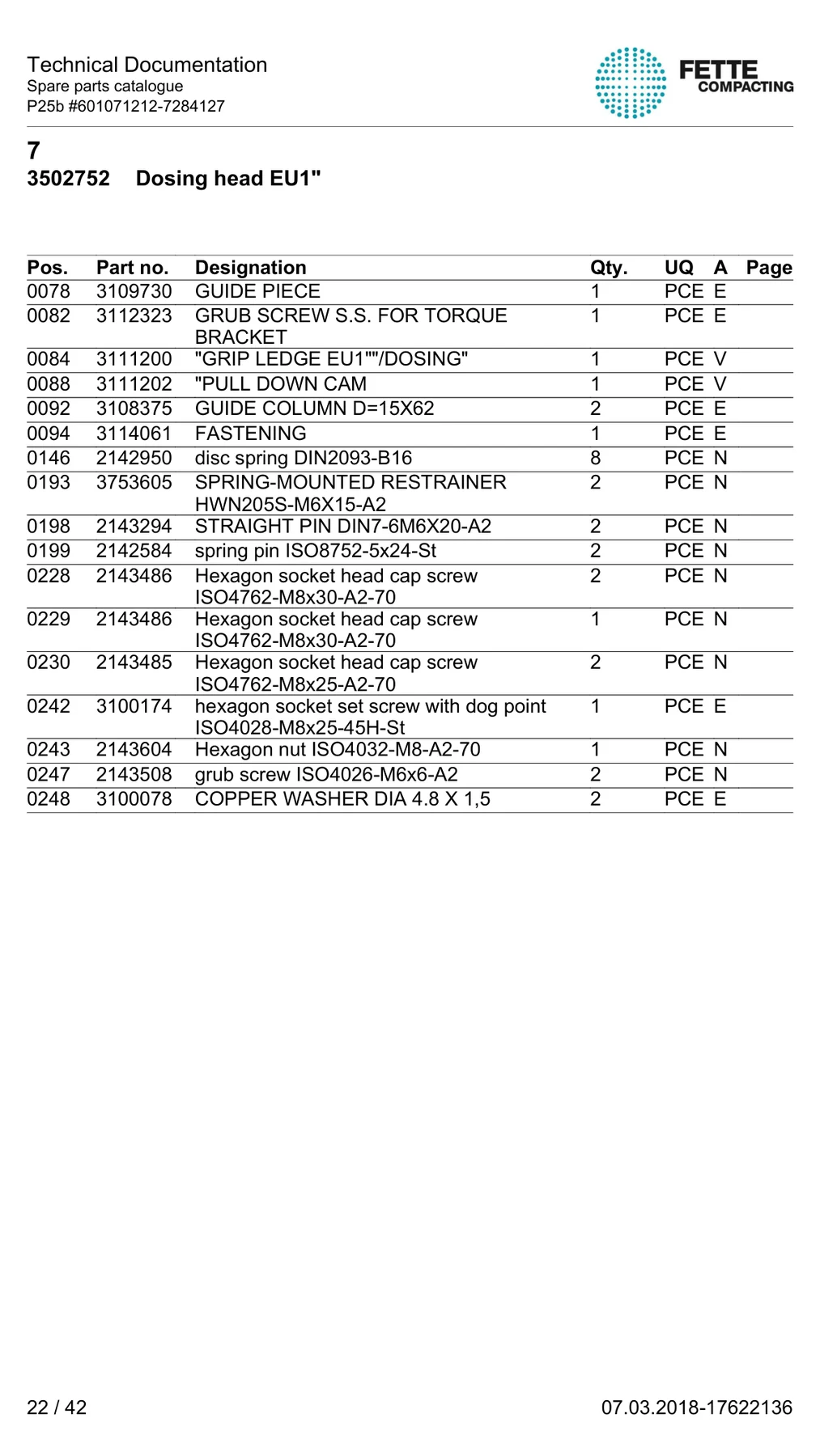 Fette Compacting 3100078