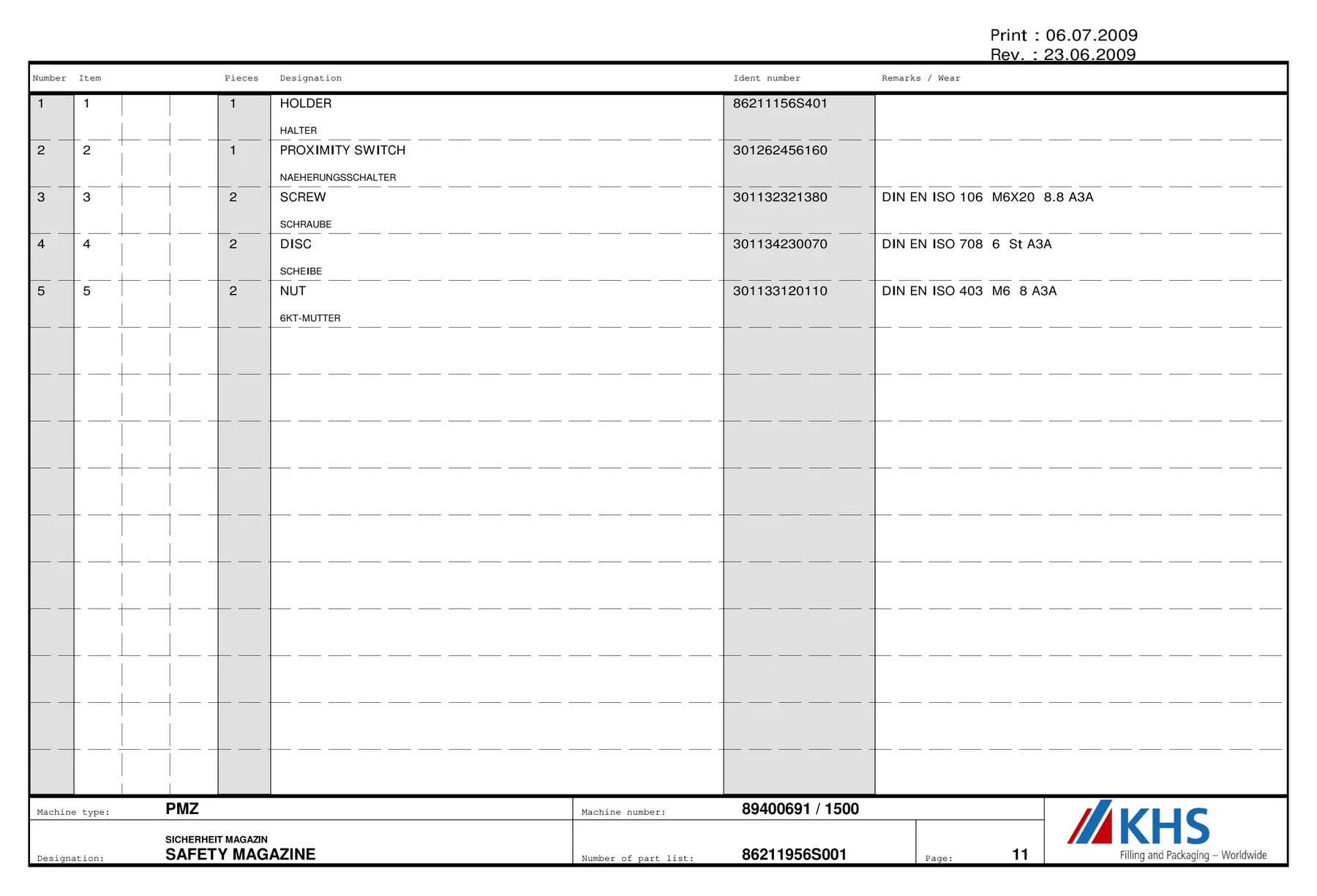 KHS 301133120110