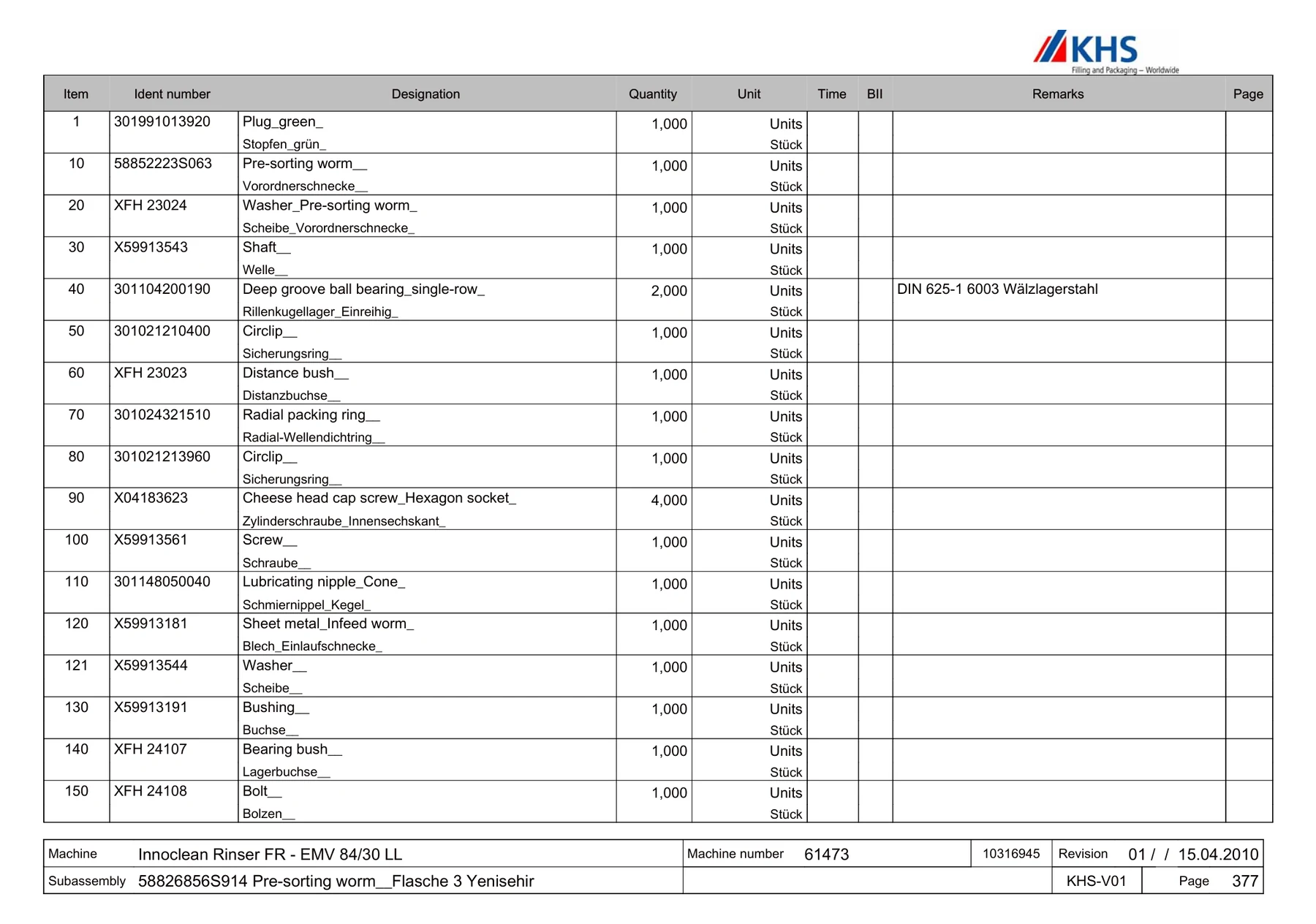 KHS 301991013920