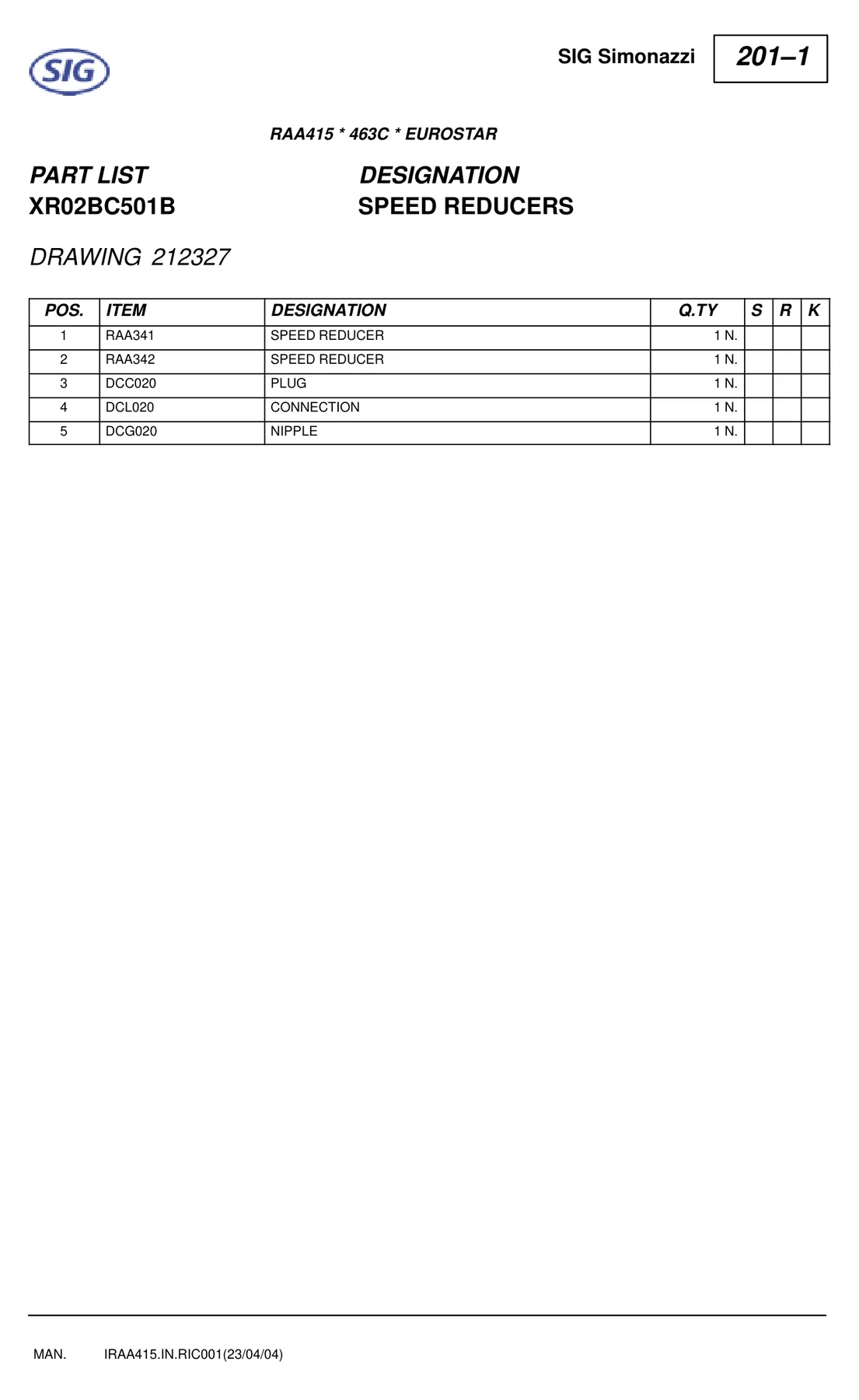 SIG DCL020