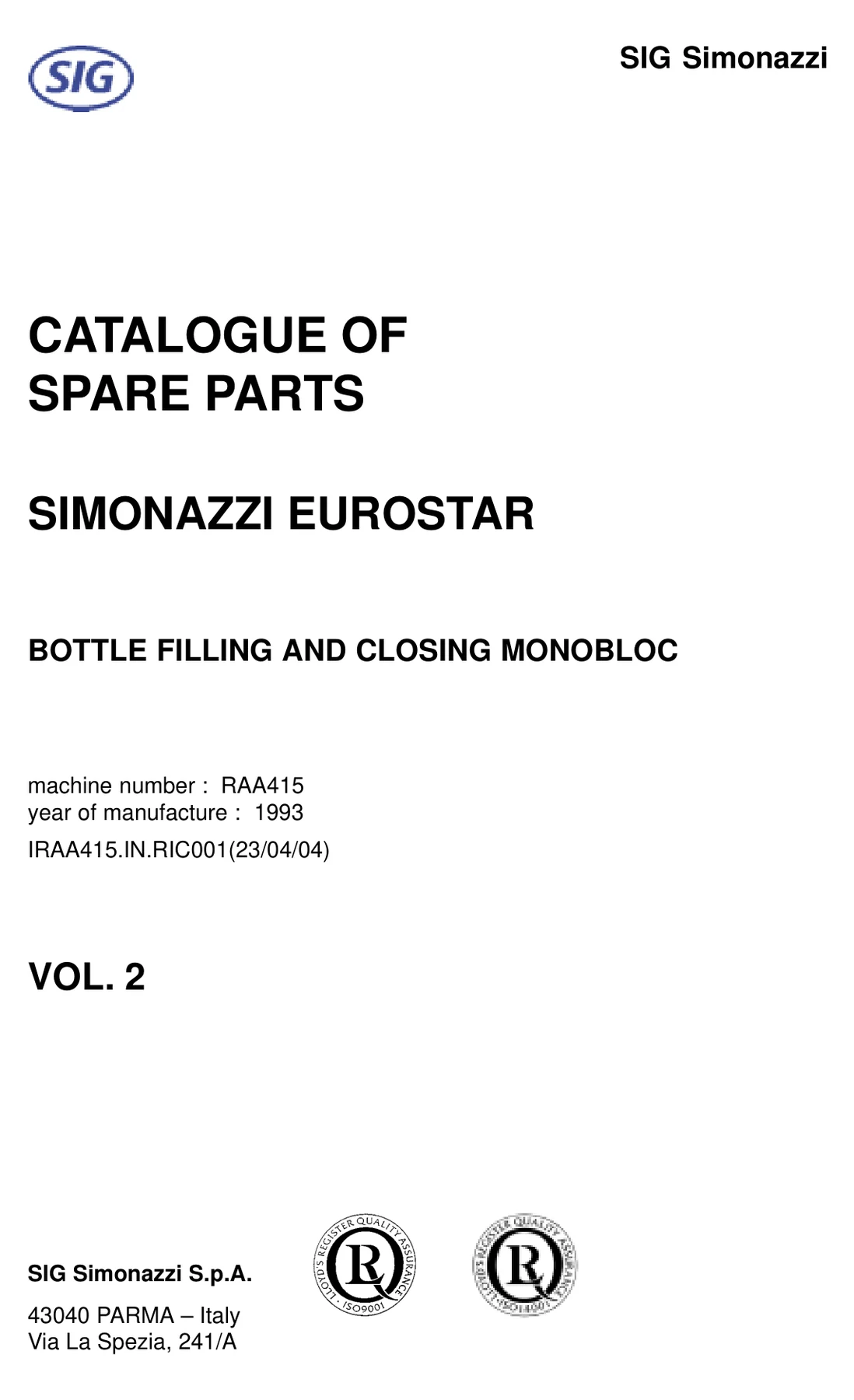 SIG RIC001
