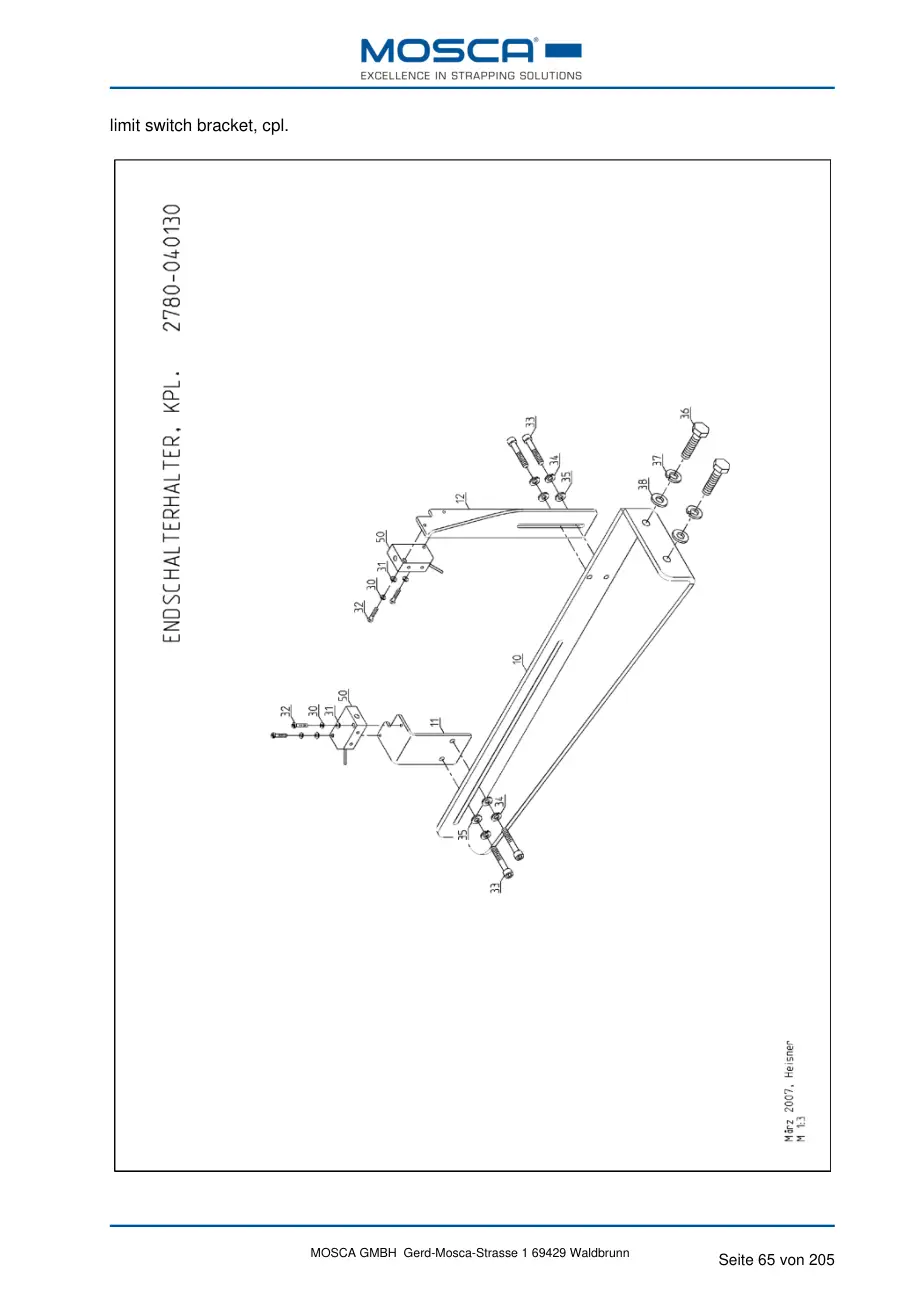 Mosca 2750-040130-03 holding
