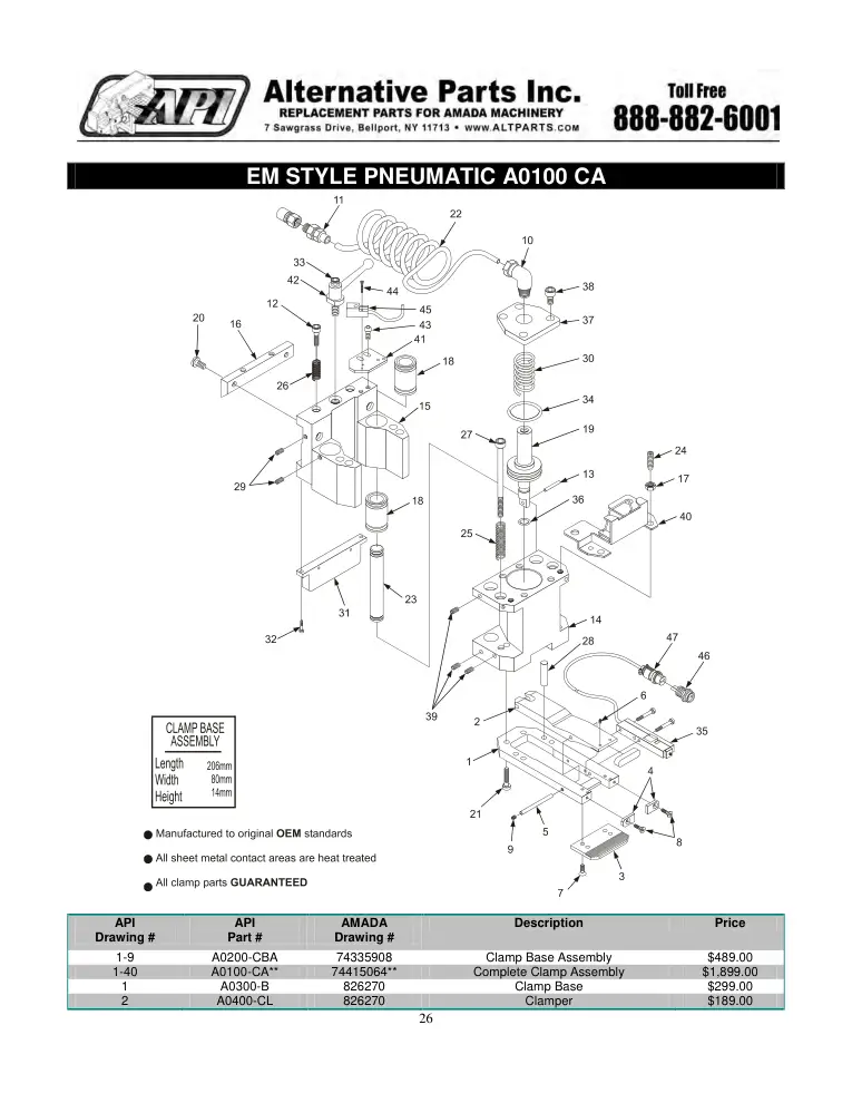 Alternative Parts A0100-CA