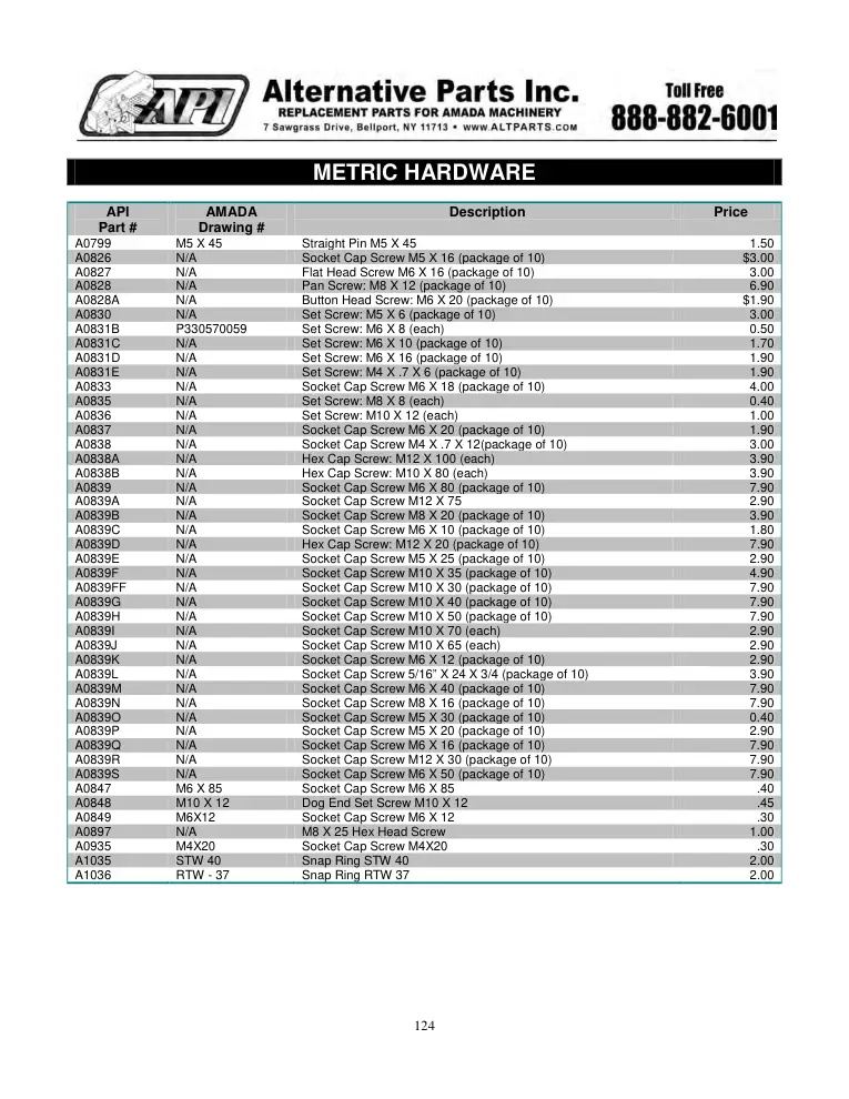 Alternative Parts A0839B