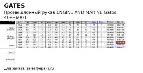 Gates 40EH6001