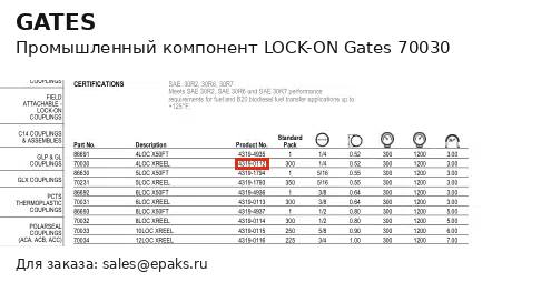 Gates 70030
