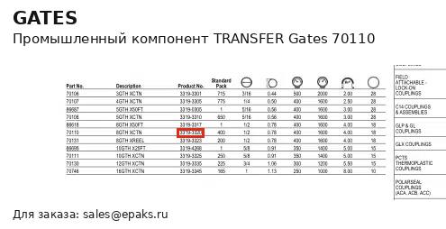 Gates 70110