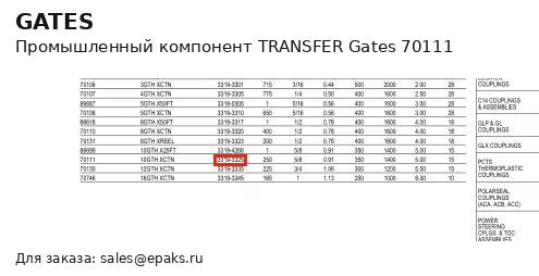 Gates 70111