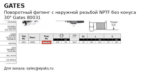 Gates 80031