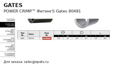 Gates 80481