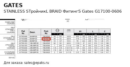 Gates G17100-0606