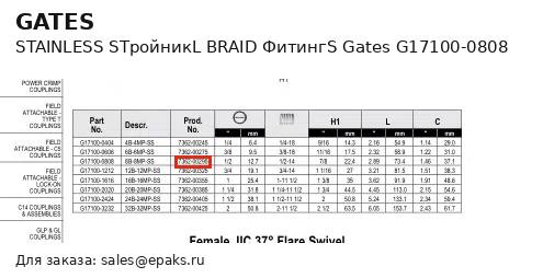Gates G17100-0808