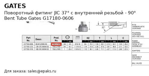 Gates G17180-0606