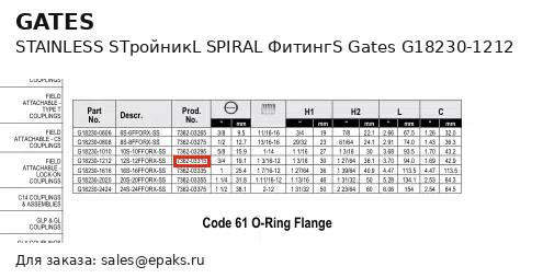 Gates G18230-1212