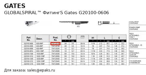 Gates G20100-0606