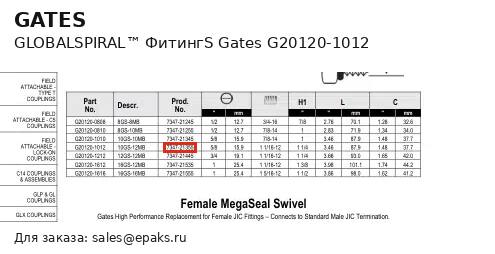 Gates G20120-1012