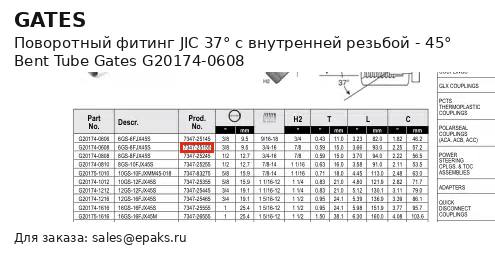 Gates G20174-0608