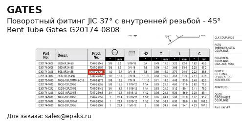 Gates G20174-0808