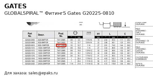Gates G20225-0810