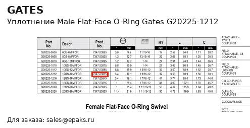 Gates G20225-1212
