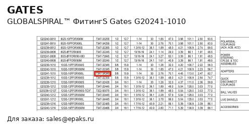 Gates G20241-1010