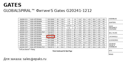 Gates G20241-1212