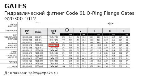 Gates G20300-1012