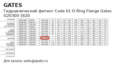 Gates G20300-1620
