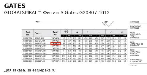 Gates G20307-1012