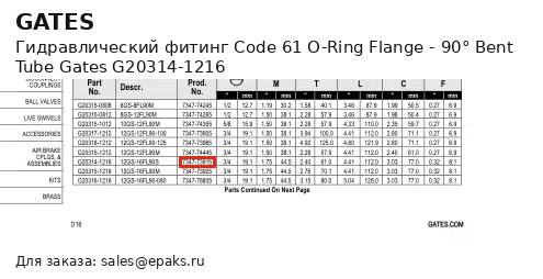 Gates G20314-1216