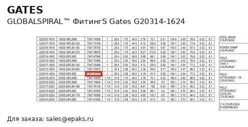 Gates G20314-1624