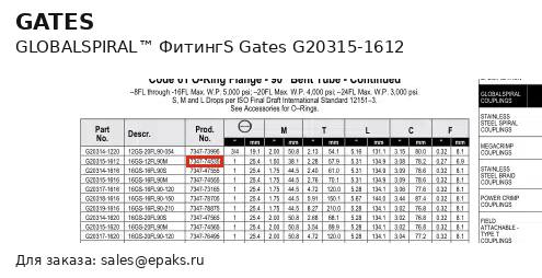 Gates G20315-1612