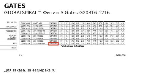 Gates G20316-1216