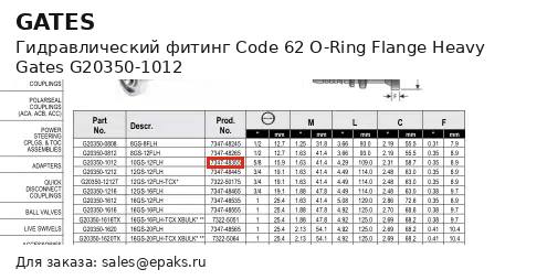 Gates G20350-1012