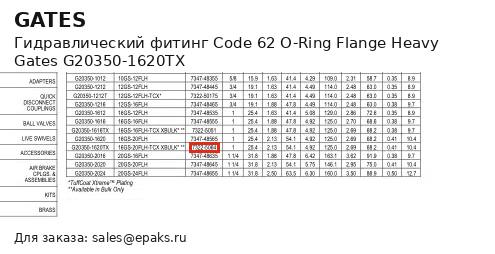 Gates G20350-1620TX