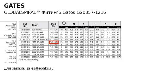 Gates G20357-1216