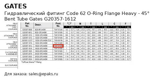 Gates G20357-1612