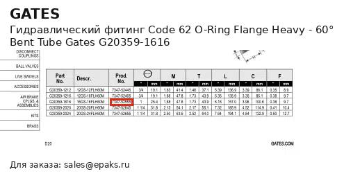 Gates G20359-1616