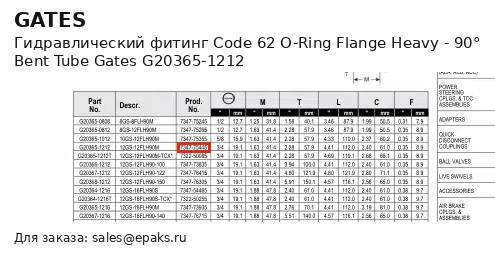 Gates G20365-1212