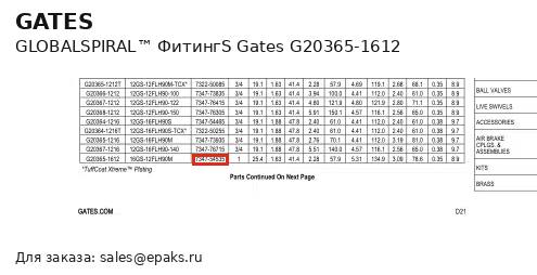 Gates G20365-1612