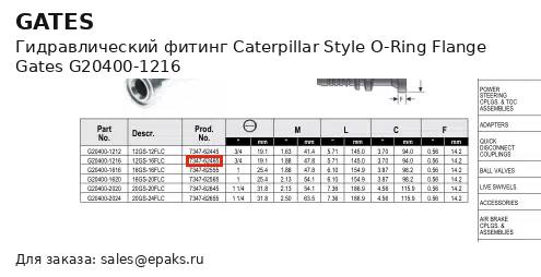 Gates G20400-1216