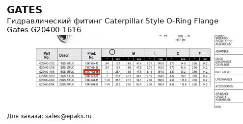 Gates G20400-1616
