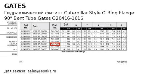 Gates G20416-1616